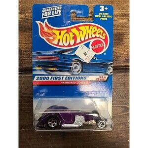 Vintage NOS NEW  2000 First Editions Hot Wheels Hammered Coupe #093 Purple